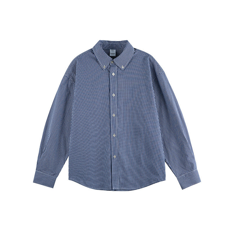 Herren Karo-Oversize-Hemd mit Button-Down-Kragen und gerundetem Saum Echo Archiv
