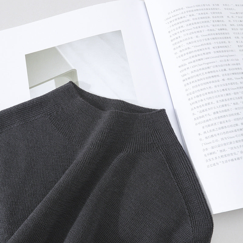 Damen Schlanker Feinstrick-Rundhalspullover mit Raglan-Schultereinsatz Echo Archiv