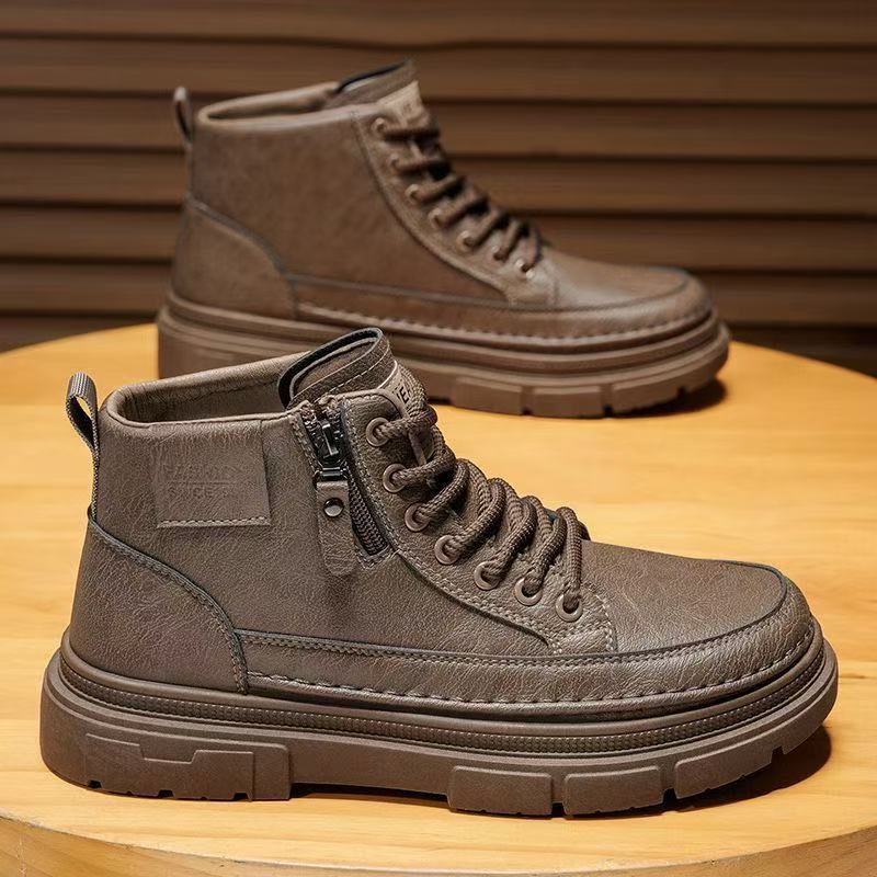 Herren Chunky-Boots mit Reißverschluss, gepolstertem Schaft und profilierter Sohle Echoarhiv