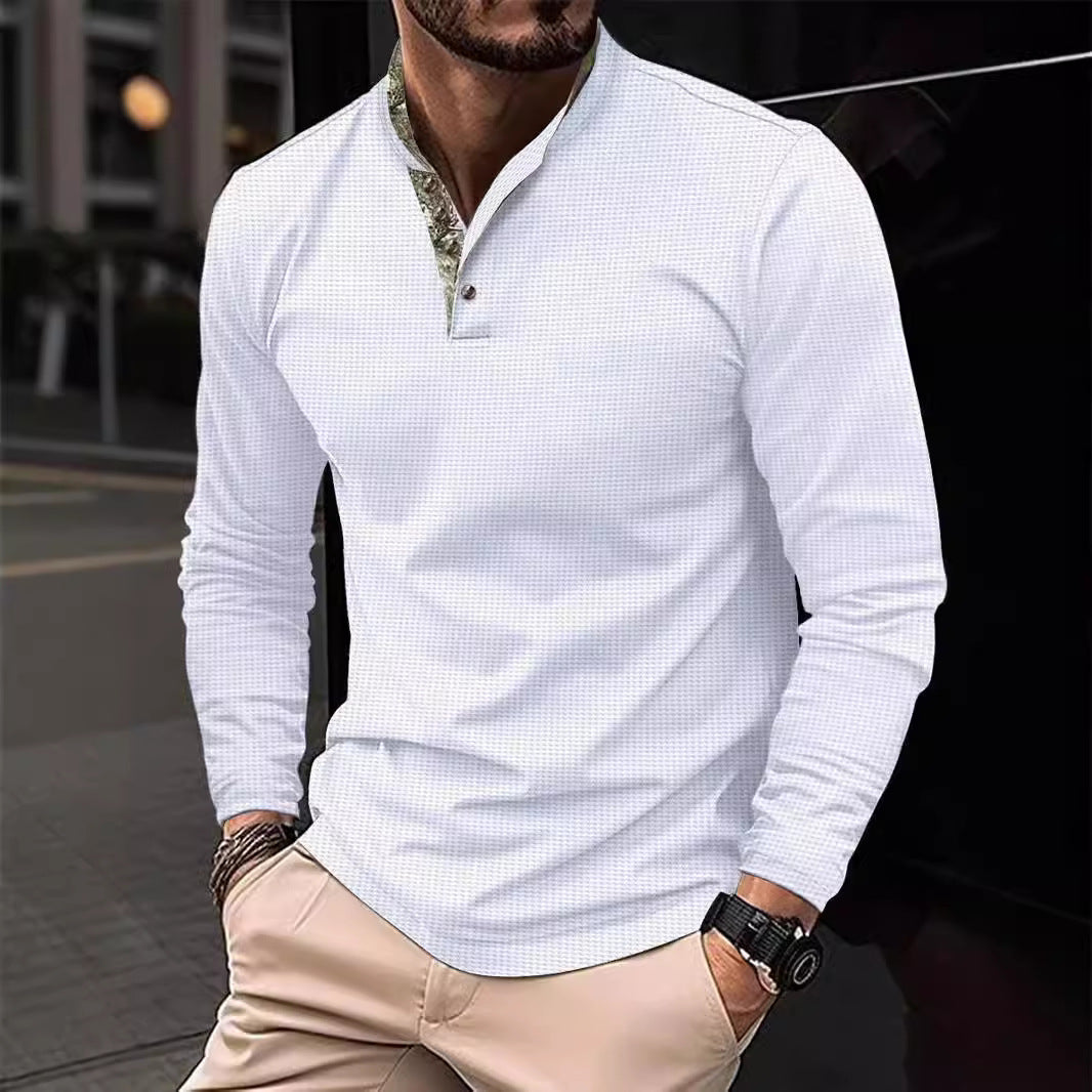 Herren Langarmshirt mit exklusivem Kragen-Design Echoarchiv