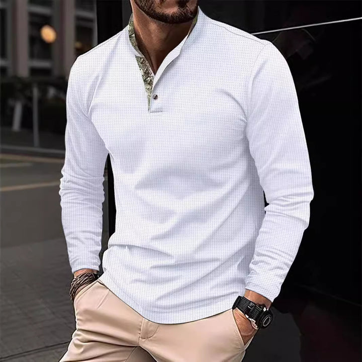 Herren Langarmshirt mit exklusivem Kragen-Design Echoarchiv