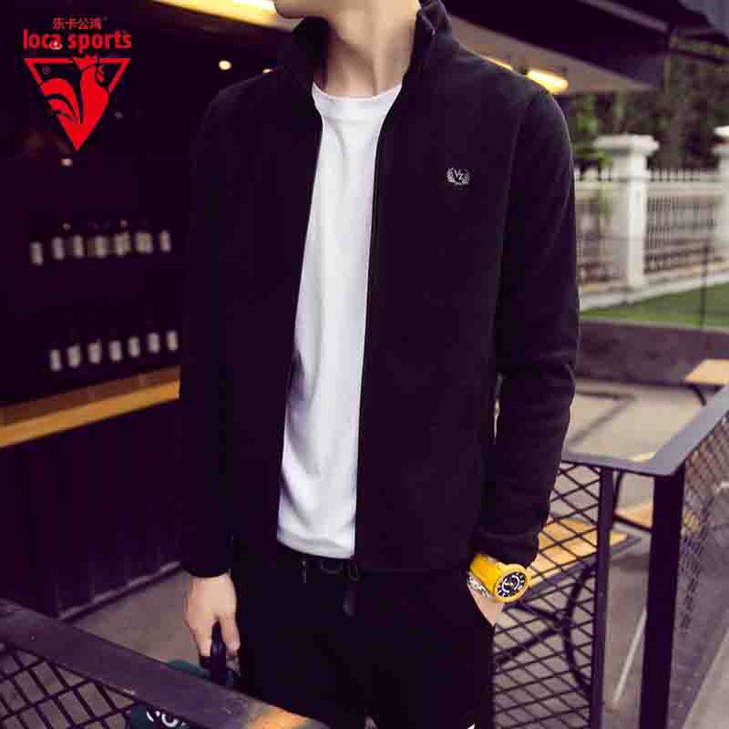 Herren Fleecejacke mit Stehkragen, windabweisender Mikrofaser‑Außenschicht und slim-regular Fit Echoarchiv