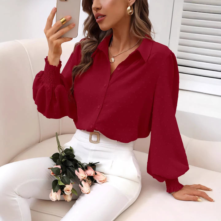 Damen Elegante Bluse mit Puffärmeln Echo Archiv
