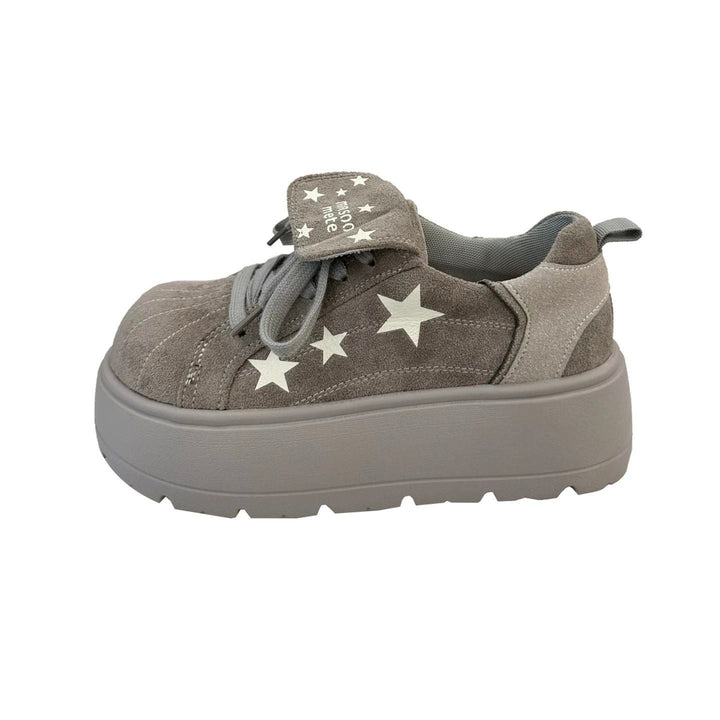 Damen Plateau-Sneaker mit modischen Sternen-Details und bequemem Klettverschluss Echo Archiv