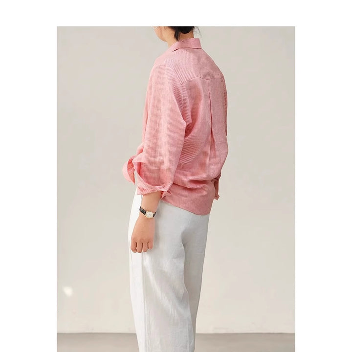 Damen Elegante gestreifte Bluse Echoarchiv