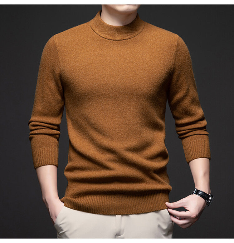 Herren eleganter Rollkragenpullover aus weichem Material Echoarchiv