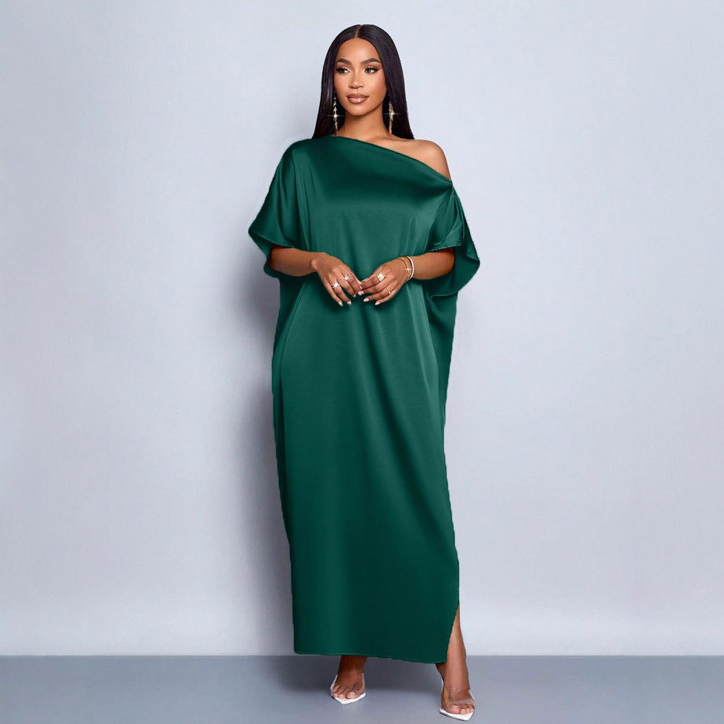 Damen Maxikleid mit asymmetrischem Schnitt und elegantem Fall Echo Archiv