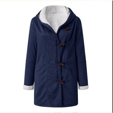 Damen Teddygefütterter Dufflecoat mit Kapuze, Kunstfell-Innenfutter und Knebelverschlüssen Echo Archiv