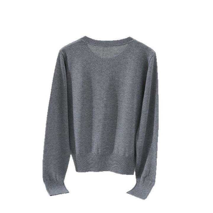 Damen Feinstrick-Cardigan mit Rundhalsausschnitt und Perlmuttknöpfen Echo Archiv