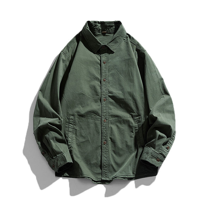 Herren Leichtes Canvas‑Workshirtjacke mit relaxed Fit und großen Eingrifftaschen Echo Archiv
