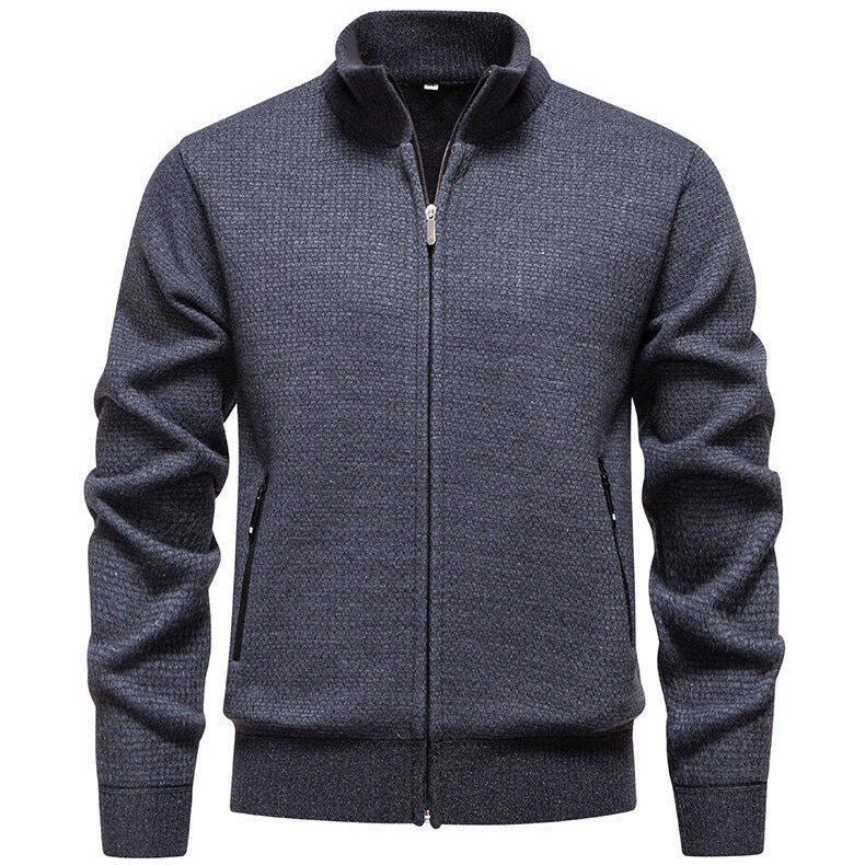 Herren Strickjacke mit modernem Zipper und seitlichen Reißverschlusstaschen Echoarchiv