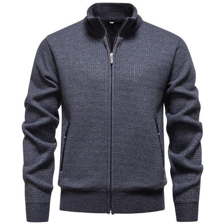 Herren Strickjacke mit modernem Zipper und seitlichen Reißverschlusstaschen Echoarchiv