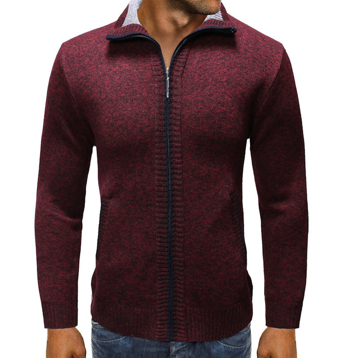 Herren Strickjacke mit Stehkragen und praktischen Taschen Echoarchiv