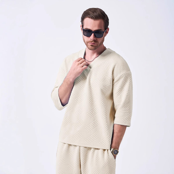 Herren Lässiges Oversized T-Shirt Echoarchiv