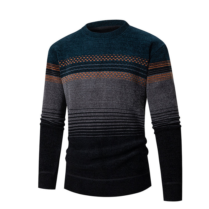 Herren modischer Pullover mit einzigartigem Strukturdesign und mehrfarbigem Muster Echoarchiv