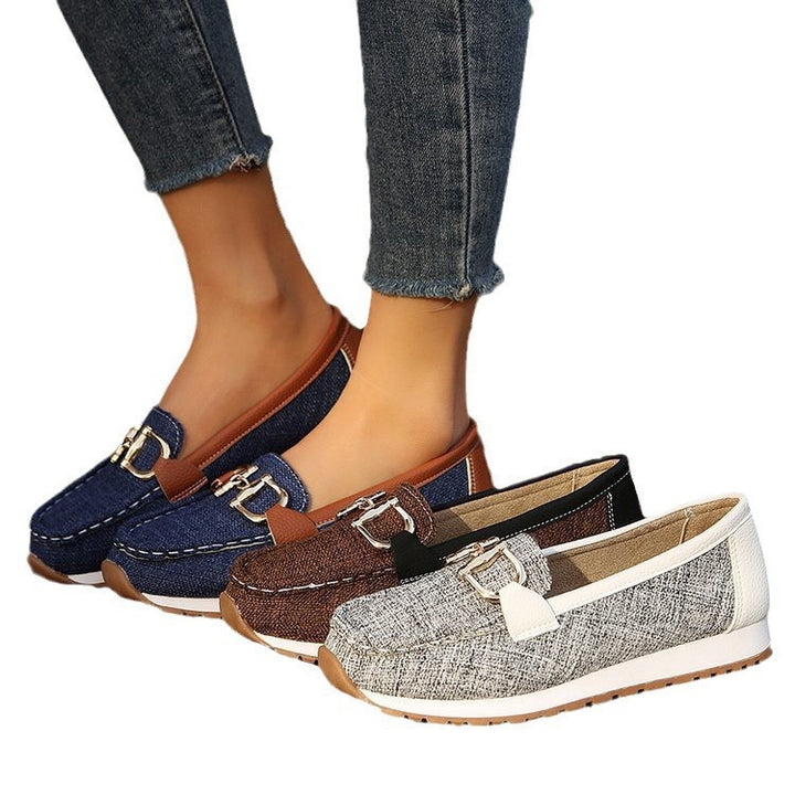 Damen Angesagte Plateau‑Loafer mit Gold‑Horsebit und gepolstertem Komfortfußbett – Lioré