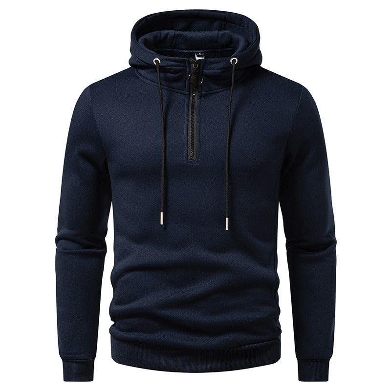 Herren Kapuzenpullover mit halblangem Reißverschluss und modernem Schnitt Echoarchiv