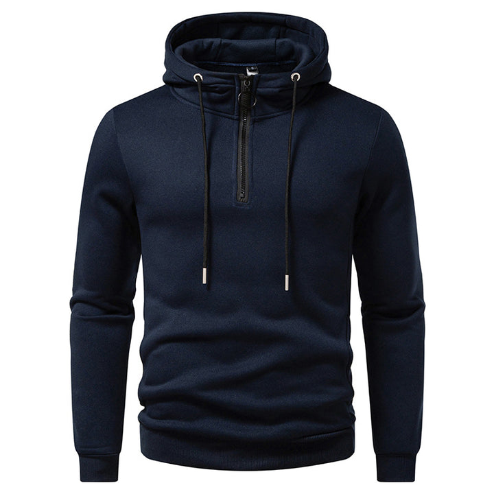 Herren Kapuzenpullover mit halblangem Reißverschluss und modernem Schnitt Echoarchiv