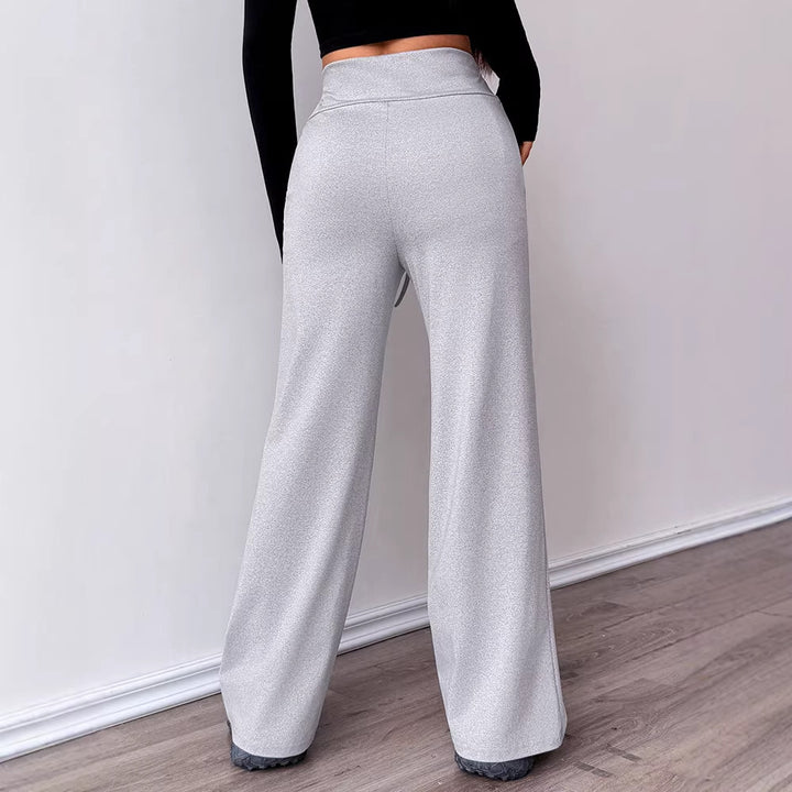 Damen Bequeme Sporthose mit hoher Taille und Kordelzug Echo Archiv