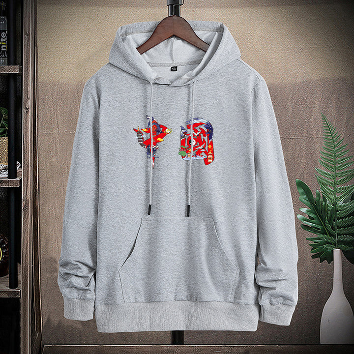 Unisex Kapuzen-Sweatshirt mit Kängurutasche und auffälligem Grafikprint Echo Archiv
