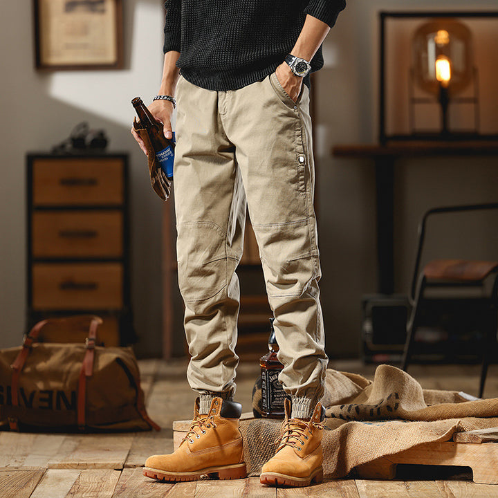 Herren Cargo-Joggerhose mit Knieeinsatz, Multifachtaschen und elastischem Saum Echo Archiv