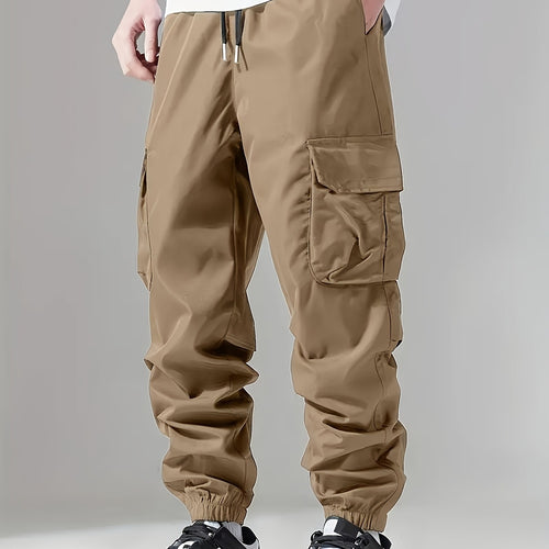 Herren Cargo-Jogginghose mit Kordelzug, Mehrfachtaschen & elastischen Bündchen Echoarchiv