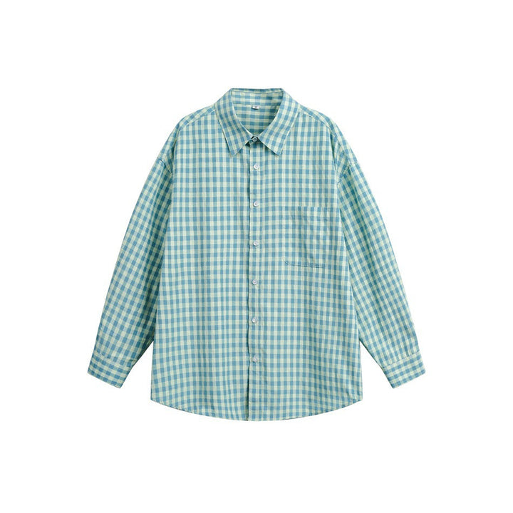 Damen Oversize‑Hemdbluse im Gingham‑Karo mit Brusttasche Echoarchiv