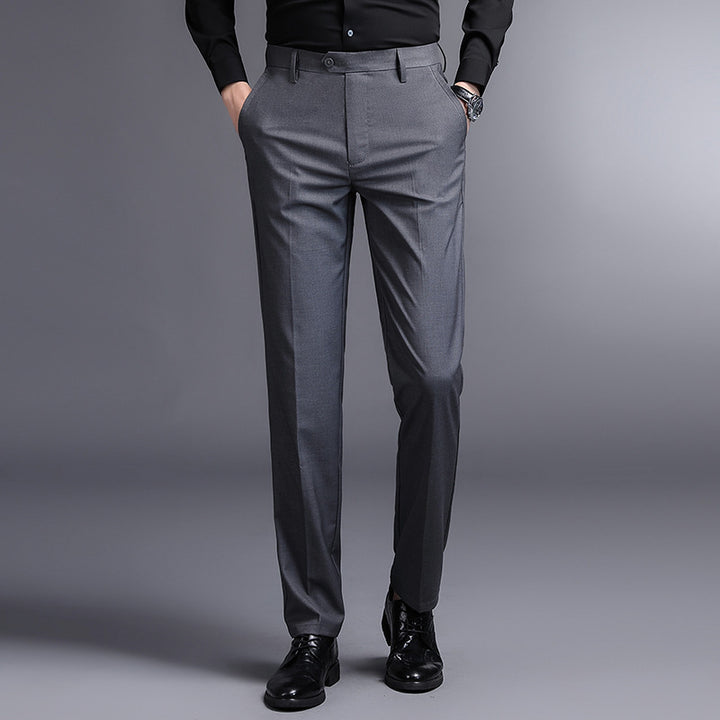 Herren elegante Anzughose mit schmalem Schnitt und funktionalen Taschen Echoarchiv