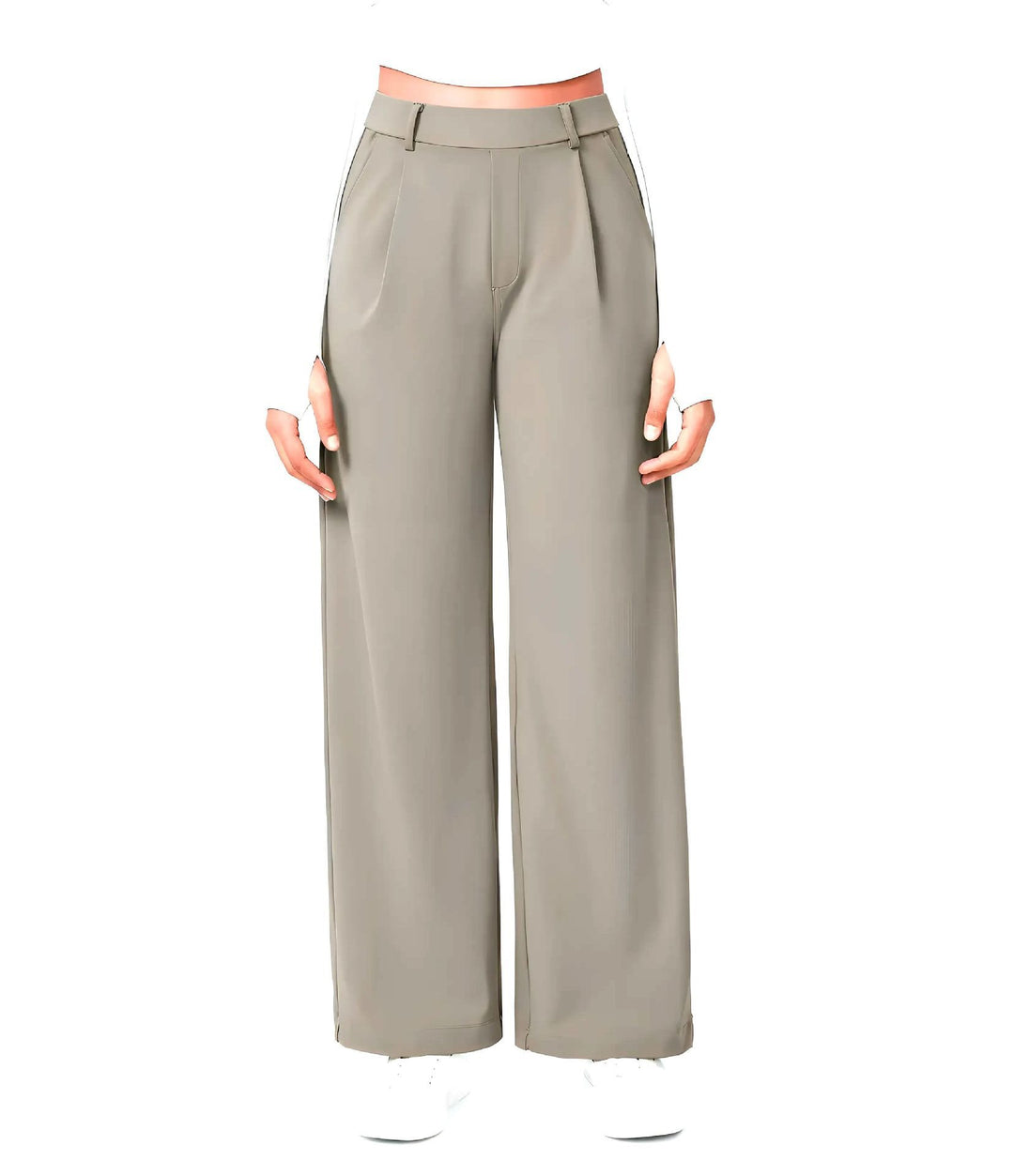 Damen Weite High‑Waist Palazzo‑Hose mit Bundfalten und Eingrifftaschen Echo Archiv