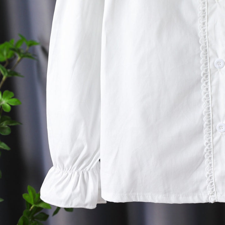 Damen Bluse mit Rüschendetails und romantischen Puffärmeln Echo Archiv