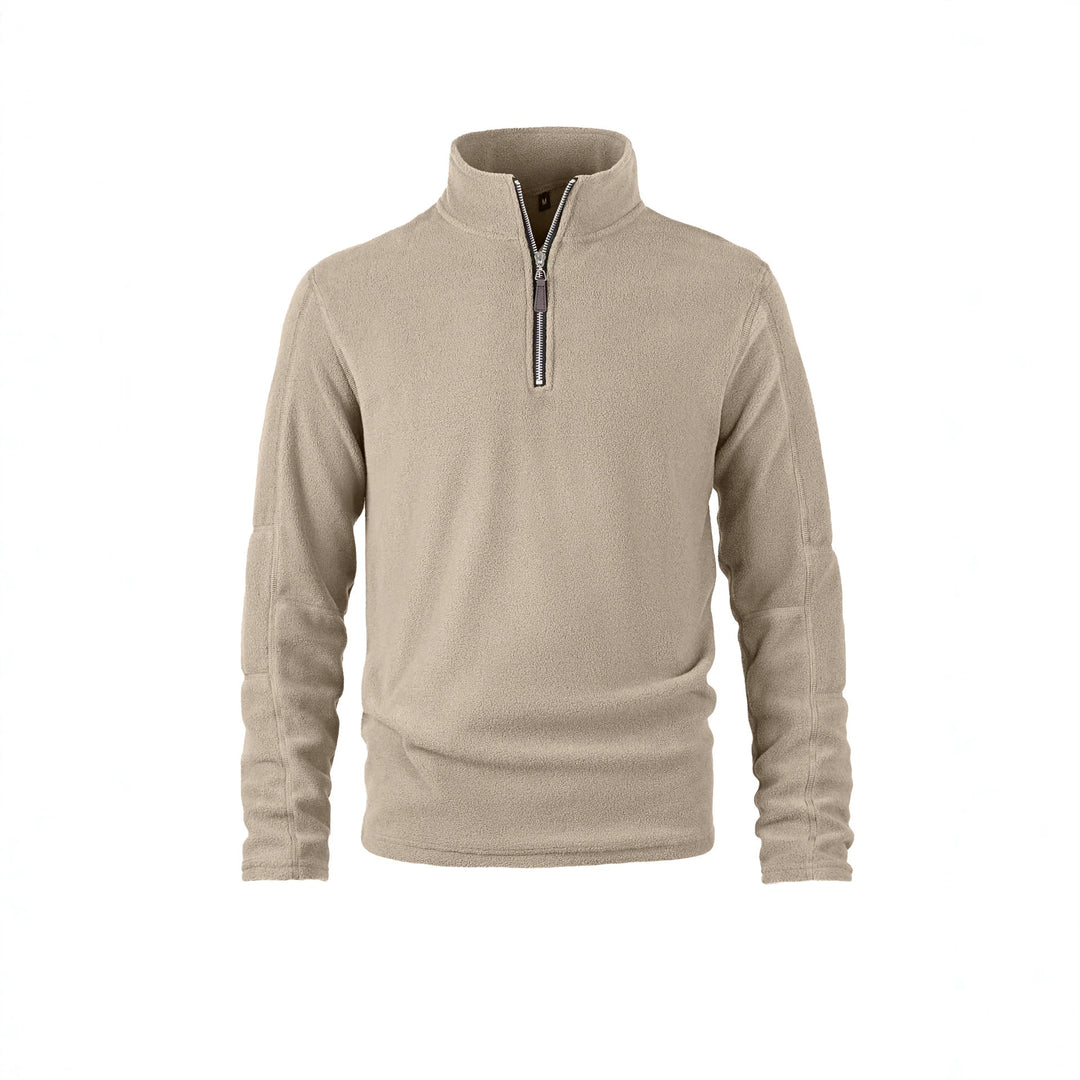 Herren Fleecepullover mit halbem Reißverschluss und Stehkragen Echoarchiv