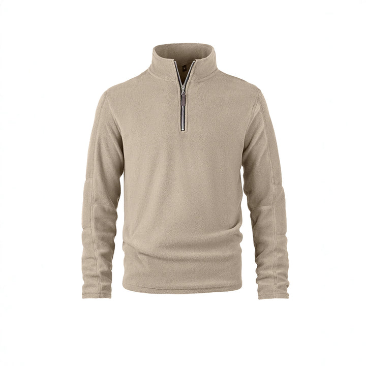 Herren Fleecepullover mit halbem Reißverschluss und Stehkragen Echoarchiv