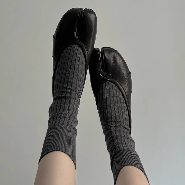 Damen Ballerinas mit raffinierter Zehenpartie und samtiger Lederverarbeitung Echoarchiv