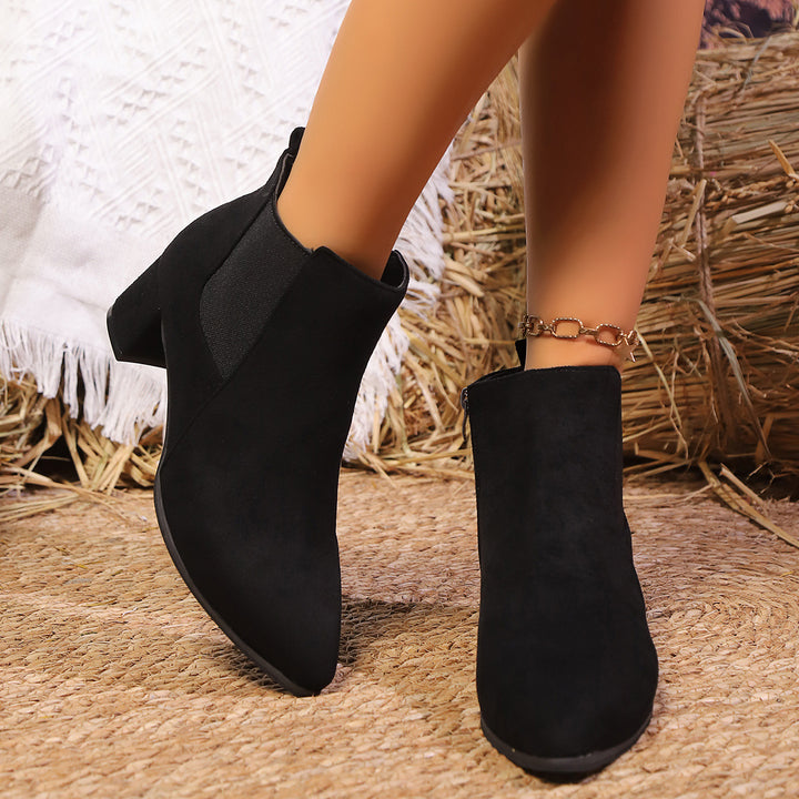 Damen Elegante Kurzstiefeletten mit Blockabsatz Echo Archiv