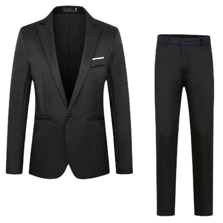 Herren nan tailliertes Anzugset aus feinem Satin mit schlanker Silhouette und Ein-Knopf-Sakko Echo Archiv