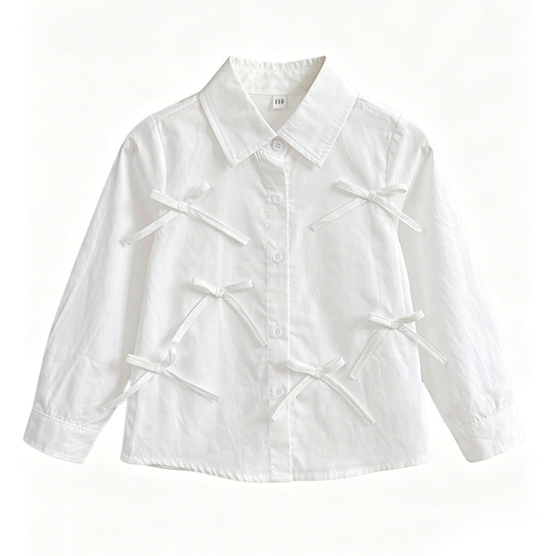 Mädchen Bluse mit liebevollen Schleifendetails Echo Archiv