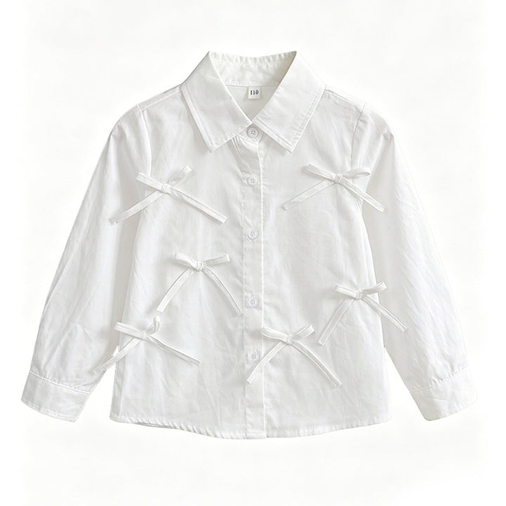 Mädchen Bluse mit liebevollen Schleifendetails Echo Archiv