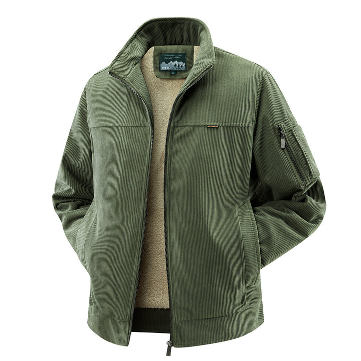 Herren Modische Cordjacke mit Fleece-Innenfutter Echo Archiv
