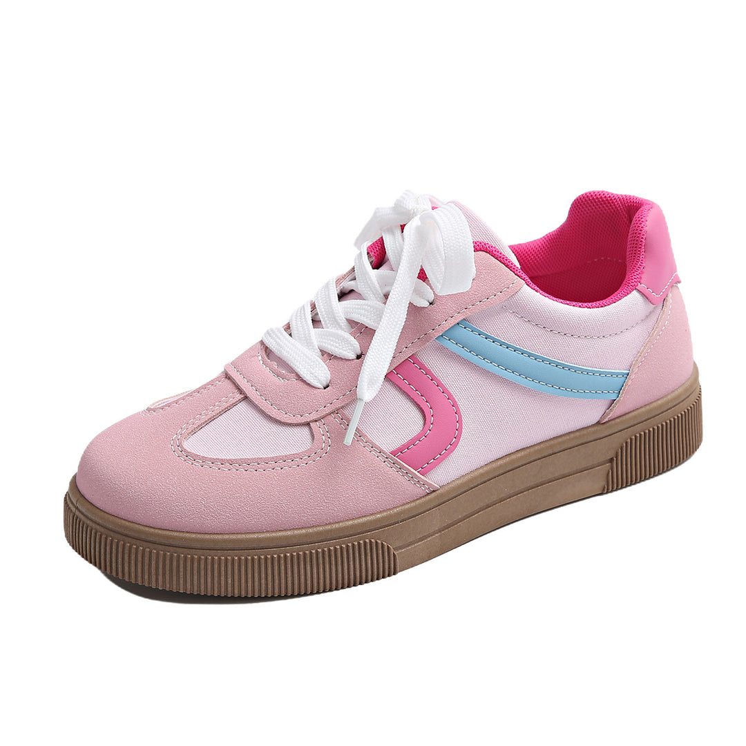 Damen niedrige Retro‑Sneaker aus Velours‑ und Textilmix mit profiliertem Gumsohle Echoarchiv