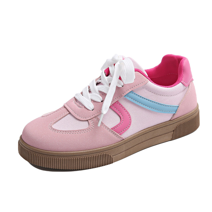 Damen niedrige Retro‑Sneaker aus Velours‑ und Textilmix mit profiliertem Gumsohle Echoarchiv
