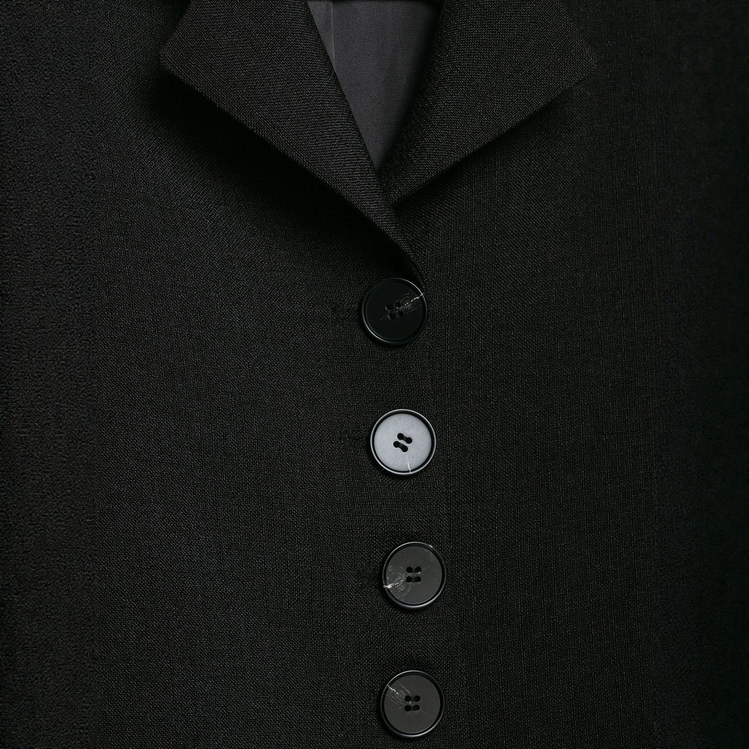 Damen Cropped-Blazer mit asymmetrisch geschnittenem Vorderteil und klassischem Revers Echoarchiv