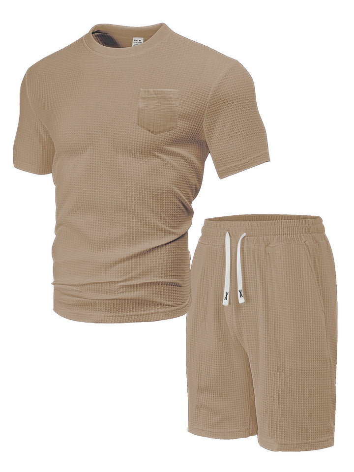 Herren Freizeit-Loungewear Set aus atmungsaktivem Material mit Taschen Echoarchiv