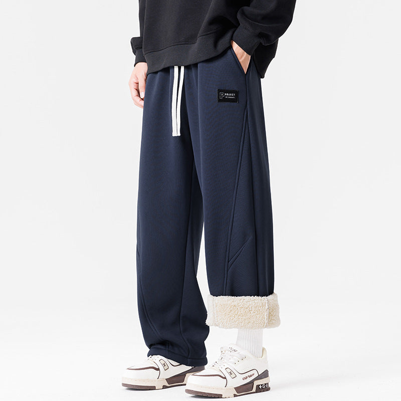 Herren Bequeme und lässige Freizeithose mit Fleece-Innenfutter