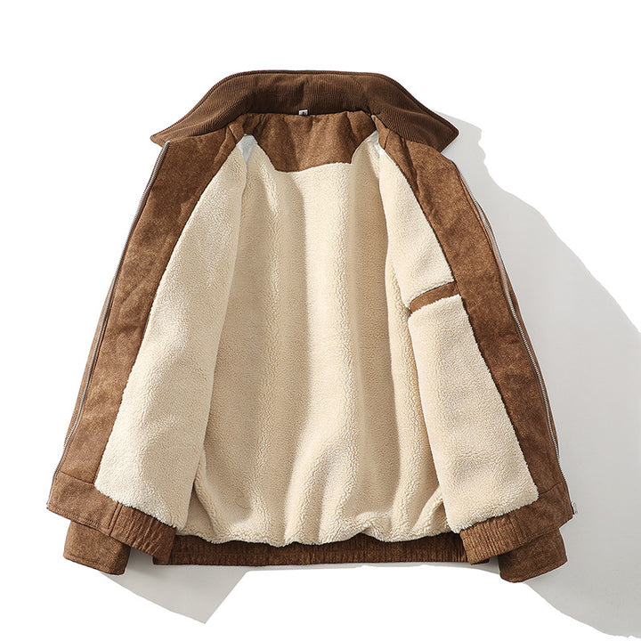 Herren Übergangsjacke mit weichem Futter und modischem Kragen Echoarchiv