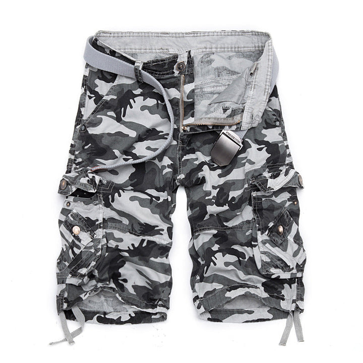 Herren Camo Cargo-Shorts mit mehreren Taschen und verstellbarem Bund Echoarchiv