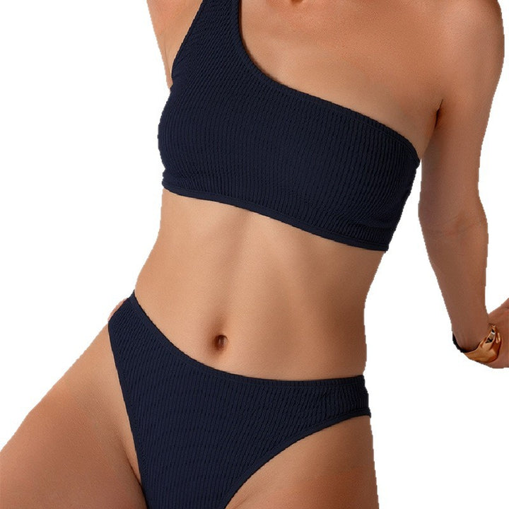Damen Einseitiger Bikini mit modischem Rippendesign Echo Archiv