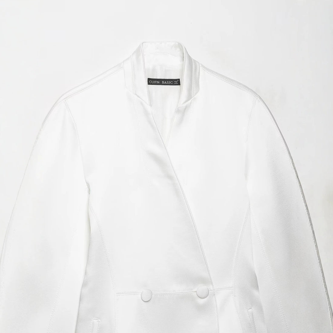 Damen Taillierter Doppelreihiger Blazer mit Stehkragen Echoarchiv