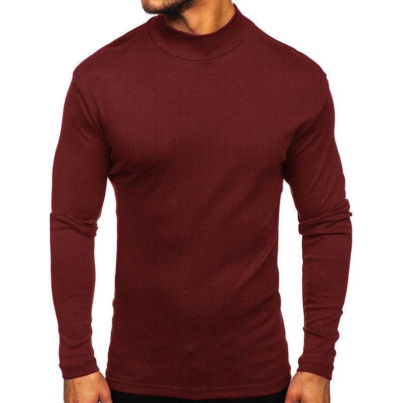 Herren Langarmshirt mit Stehkragen aus hochwertigem Material – Arvello