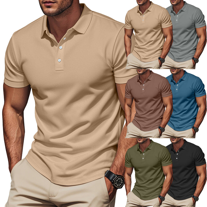 Herren nan Pima-Baumwoll-Polo mit Kentkragen, schmaler Silhouette und verstärkter Knopfleiste Echo Archiv