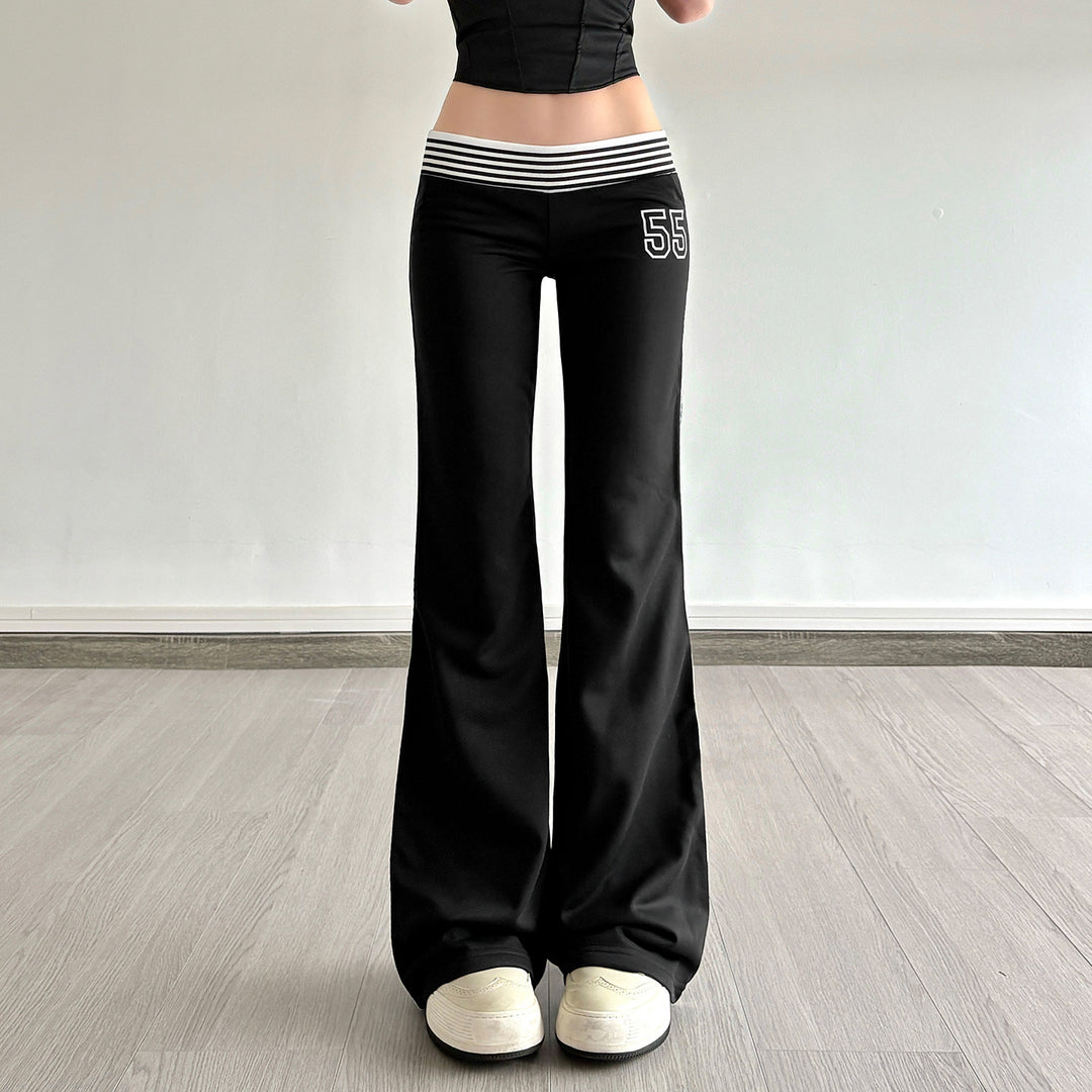 Damen Flared Jogginghose mit seitlichen Streifen Echo Archiv